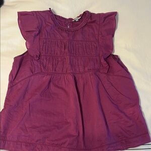 Purple Ruffled Sleeveless Top